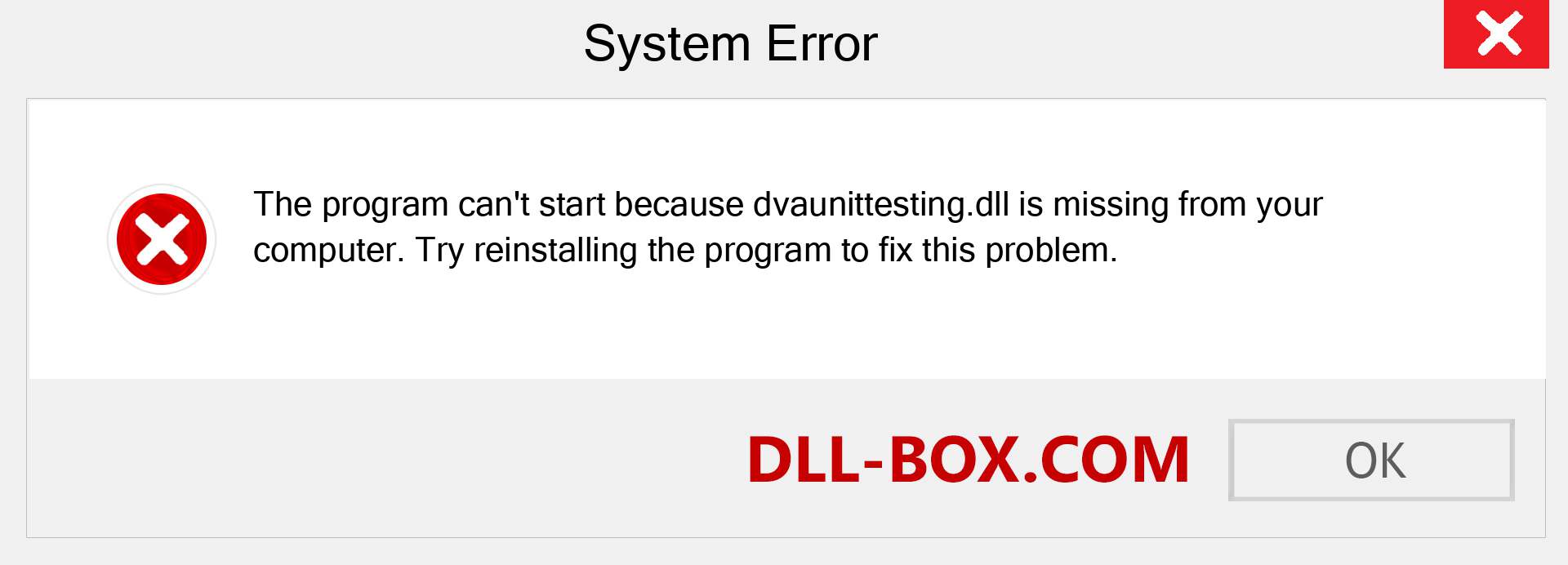  dvaunittesting.dll file is missing?. Download for Windows 7, 8, 10 - Fix  dvaunittesting dll Missing Error on Windows, photos, images